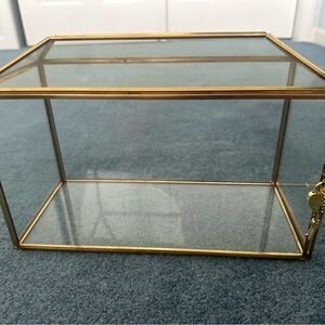 Glass Display Box with Gold Frame